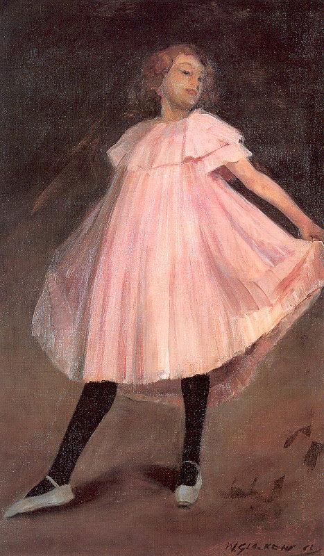 Glackens, William James Dancer in a Pink Dress oil painting image